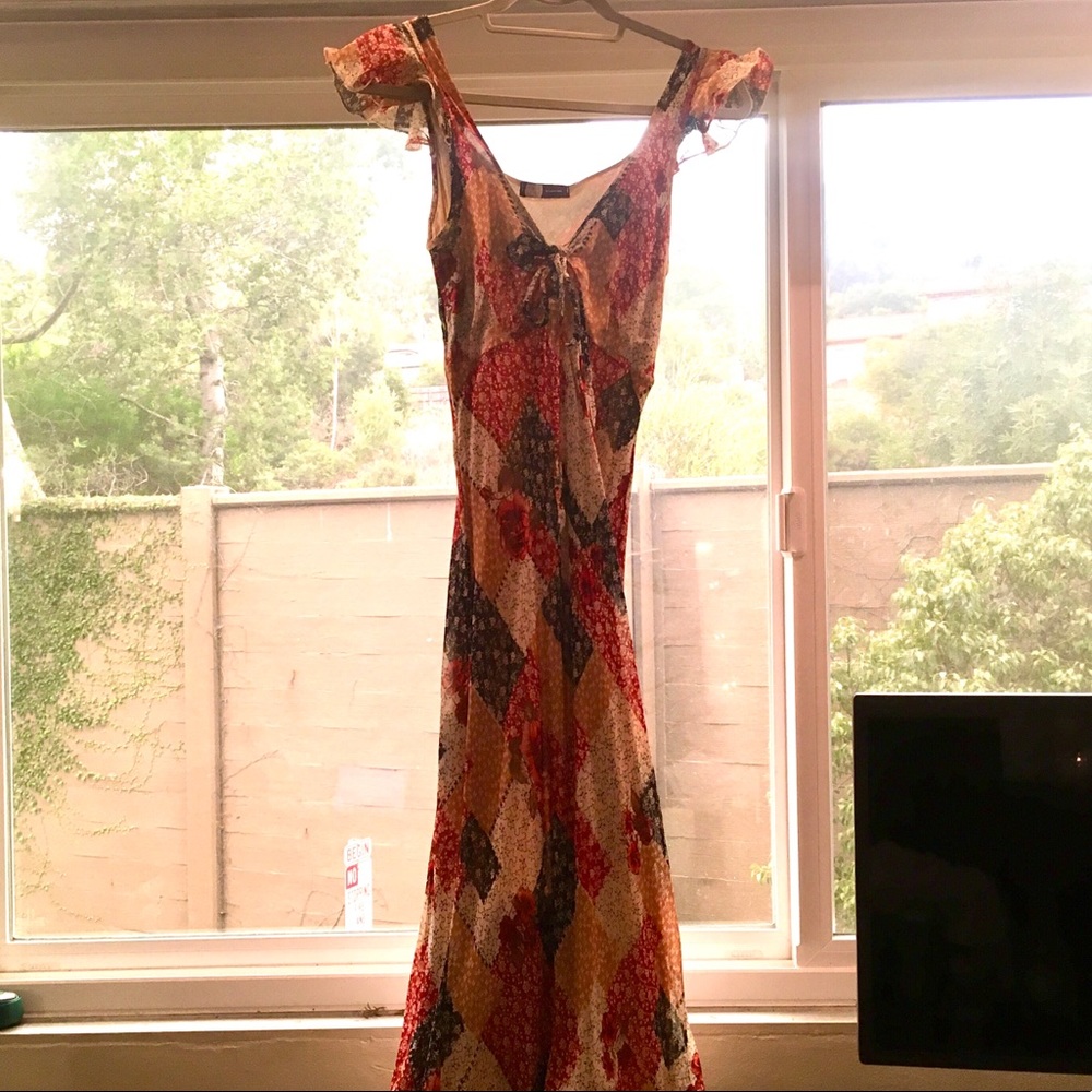 Colorful and vibrant floral maxi dress